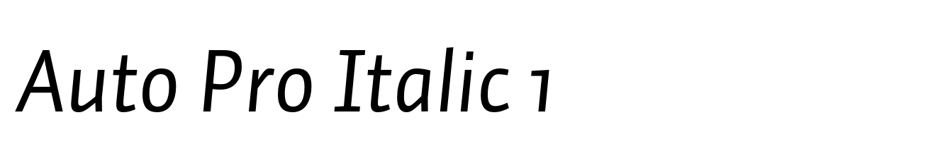 Auto Pro Italic 1